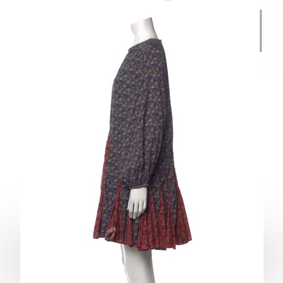 BNWT RHODE ELLA DRESS NAVY MOSAIC 
Floral Print Dress Size S *no belt* - Picture 2 of 14